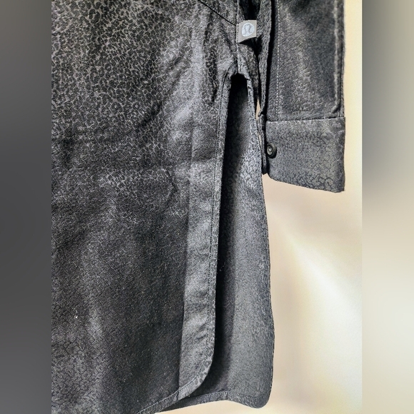 LULULEMON LAB Jacquard Relaxed-Fit Shirt In Leopardo Jacquard MED Black Size 8 - Picture 7 of 16